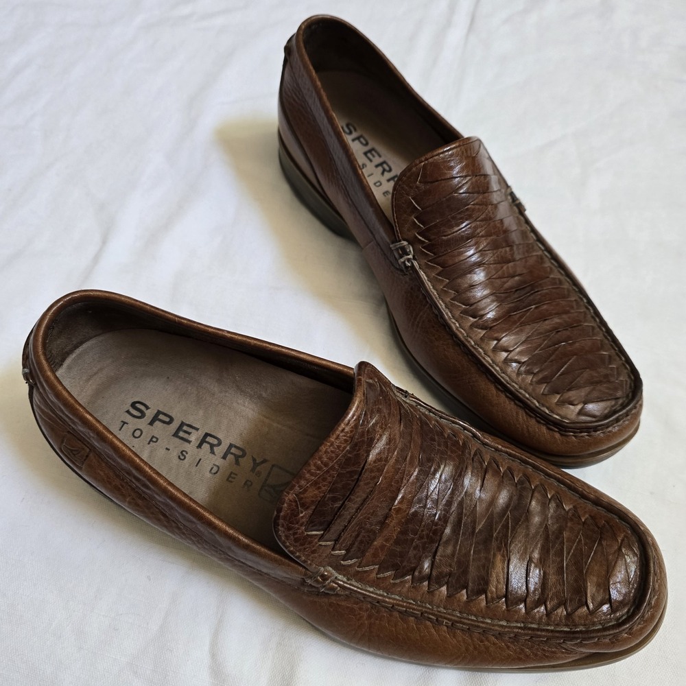 Sperry Top-Sider Tremont Woven‎ Leather Loafers Shoes Men's Sz 9M Style 0707802